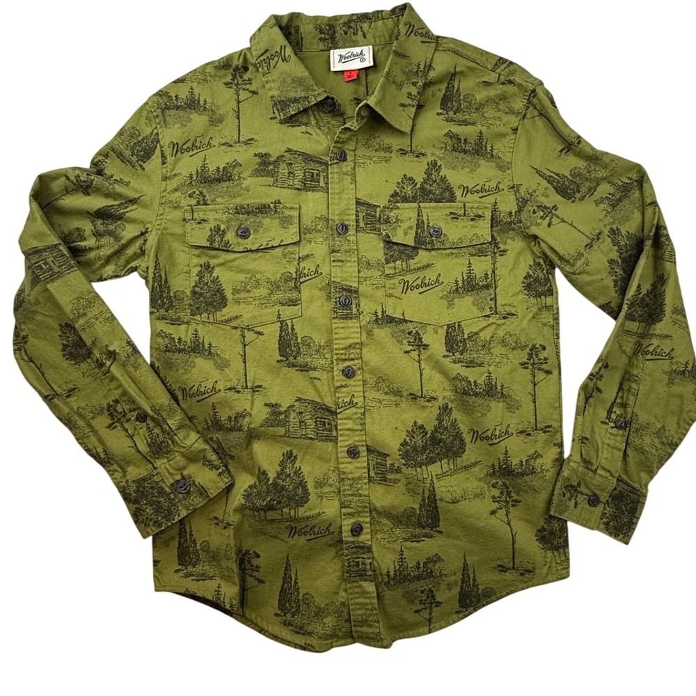 Woolrich Mens‎ Button Down Shirt Long Sleeve Size Small gorpcore earthy